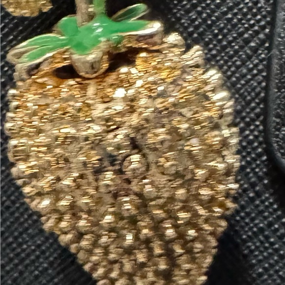 Gold Strawberry Bag Charm - Picture 4 of 4